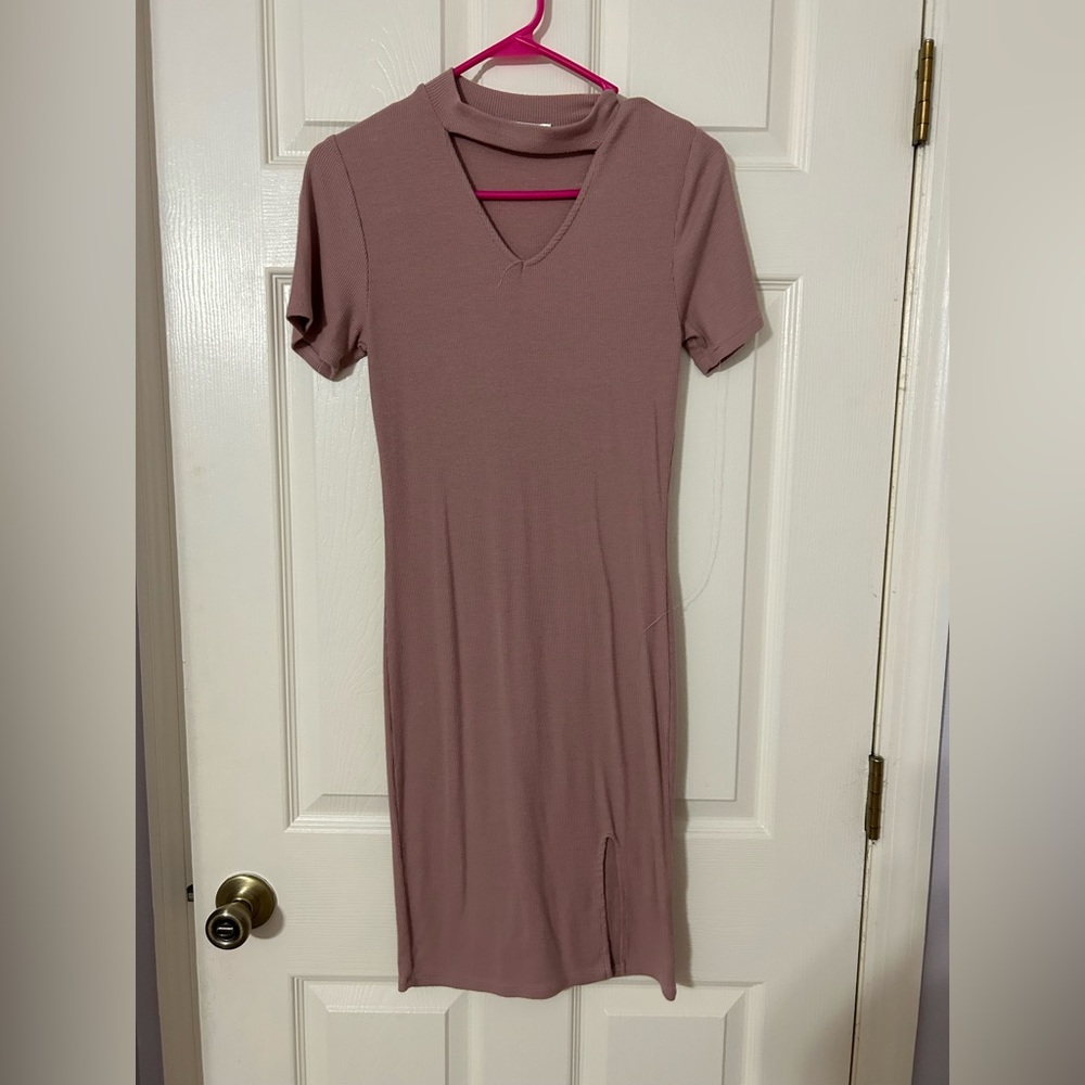 Bodycon Light Pink Maxi Dress